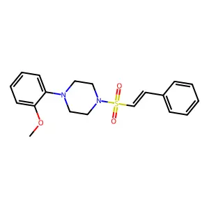 (E)-1-(2-methoxyphenyl)-4-(styrylsulfonyl)piperazine structure
