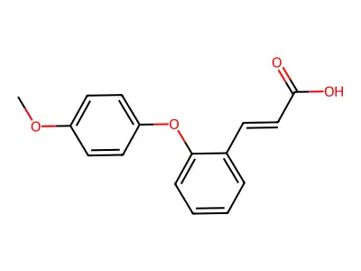 3-[2-(4-Methoxyphenoxy)phenyl]prop-2-enoic acid structure