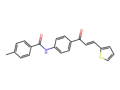 4-Methyl-N-[4-(3-thiophen-2-yl-acryloyl)-phenyl]-benzamide structure