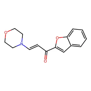 (E)-1-(benzofuran-2-yl)-3-morpholinoprop-2-en-1-one structure
