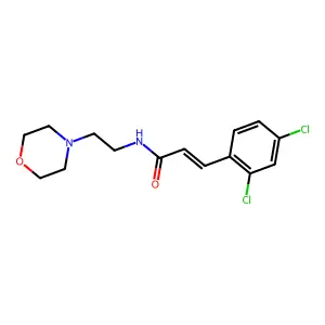 (E)-3-(2,4-dichlorophenyl)-N-(2-morpholin-4-ylethyl)prop-2-enamide structure