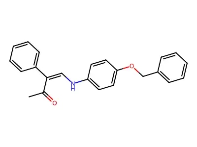 3-Phenyl-4-(4-phenylmethoxyanilino)but-3-en-2-one structure