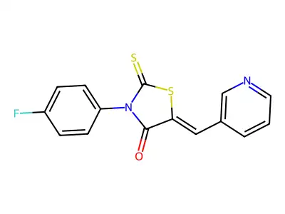 3-(4-Fluorophenyl)-5-(3-pyridinylmethylene)-2-thioxo-1,3-thiazolidin-4-one structure