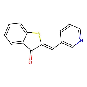 (2Z)-2-(pyridin-3-ylmethylidene)-1-benzothiophen-3(2H)-one structure