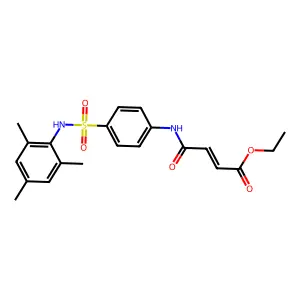 Ethyl 4-({4-[(mesitylamino)sulfonyl]phenyl}amino)-4-oxo-2-butenoate structure