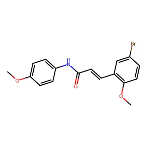 3-(5-bromo-2-methoxyphenyl)-N-(4-methoxyphenyl)acrylamide structure