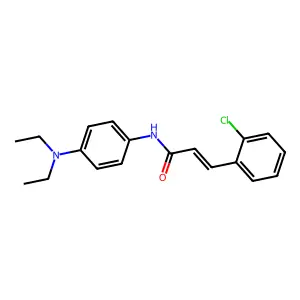 (2Z)-3-(2-chlorophenyl)-N-[4-(diethylamino)phenyl]prop-2-enamide structure