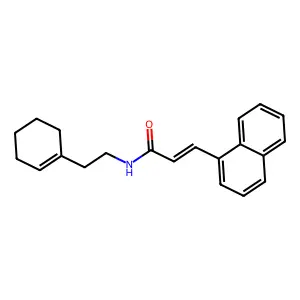 N-[2-(1-cyclohexen-1-yl)ethyl]-3-(1-naphthyl)acrylamide structure