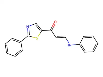 3-Anilino-1-(2-phenyl-1,3-thiazol-5-yl)prop-2-en-1-one structure