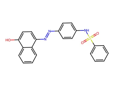 N-[4-[(2E)-2-(4-oxo-1-naphthalenylidene)hydrazinyl]phenyl]benzenesulfonamide structure