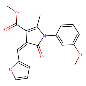 methyl 4-(2-furylmethylene)-1-(3-methoxyphenyl)-2-methyl-5-oxo-4,5-dihydro-1H-pyrrole-3-carboxylate structure