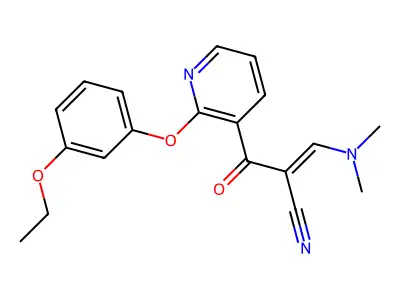 3-(Dimethylamino)-2-[2-(3-ethoxyphenoxy)pyridine-3-carbonyl]prop-2-enenitrile structure