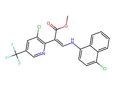 methyl (Z)-3-[(4-chloro-1-naphthyl)amino]-2-[3-chloro-5-(trifluoromethyl)-2-pyridinyl]-2-propenoate structure