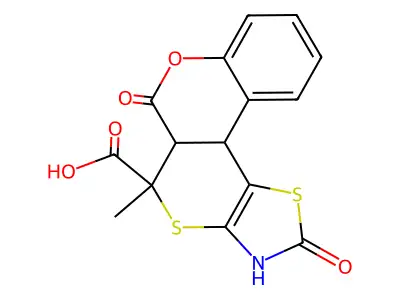 11-methyl-9,15-dioxo-8-oxa-12,16-dithia-14-azatetracyclo[8.7.0.0^{2,7}.0^{13,17}]heptadeca-2(7),3,5,13(17)-tetraene-11-carboxylic acid structure