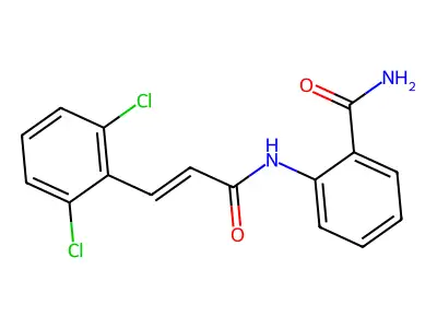 2-{[3-(2,6-Dichlorophenyl)acryloyl]amino}benzamide structure
