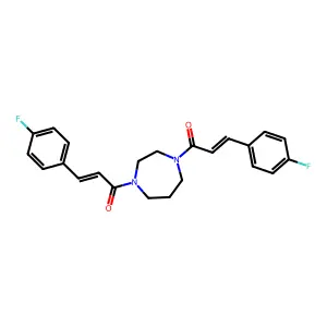 1,4-Bis[3-(4-fluorophenyl)acryloyl]-1,4-diazepane structure