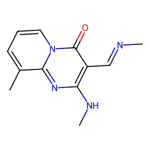 9-Methyl-2-(methylamino)-3-(methyliminomethyl)pyrido[1,2-a]pyrimidin-4-one structure