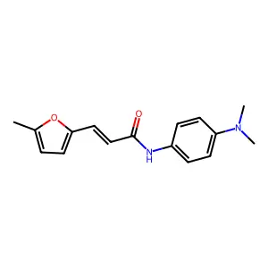 N-[4-(dimethylamino)phenyl]-3-(5-methyl-2-furyl)acrylamide structure