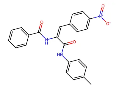 N-[2-(4-Nitro-phenyl)-1-p-tolylcarbamoyl-vinyl]-benzamide structure