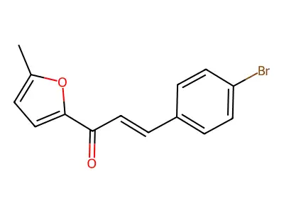 (2E)-3-(4-bromophenyl)-1-(5-methylfuran-2-yl)prop-2-en-1-one structure