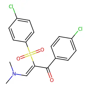 1-(4-Chlorophenyl)-2-[(4-chlorophenyl)sulfonyl]-3-(dimethylamino)-2-propen-1-one structure