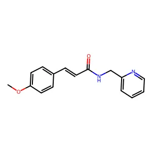 (E)-3-(4-methoxyphenyl)-N-(pyridin-2-ylmethyl)prop-2-enamide structure