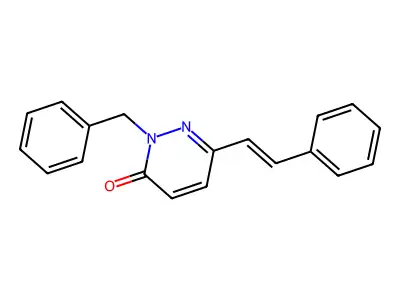 2-Benzyl-6-(2-phenylethenyl)pyridazin-3-one structure