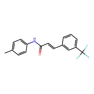 (2E)-N-(4-methylphenyl)-3-[3-(trifluoromethyl)phenyl]prop-2-enamide structure