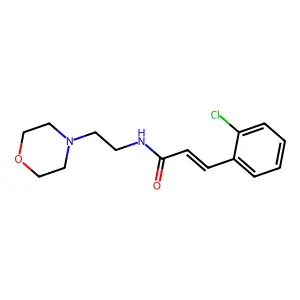 3-(2-chlorophenyl)-N-[2-(4-morpholinyl)ethyl]acrylamide structure