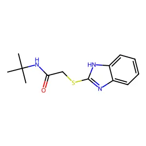 2-(1H-benzimidazol-2-ylsulfanyl)-N-tert-butylacetamide structure