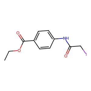 Benzoic acid, p-(2-iodoacetamido)-, ethyl ester structure