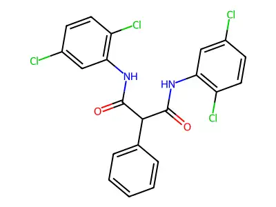 Propanediamide, N,N'-bis(2,5-dichlorophenyl)-2-phenyl- structure