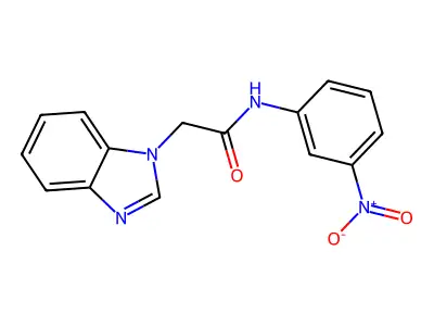 2-(benzimidazol-1-yl)-N-(3-nitrophenyl)acetamide structure