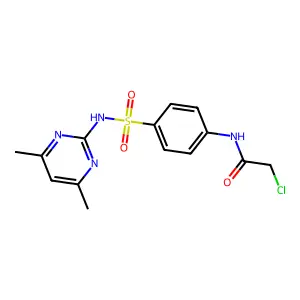 2-Chloro-N-(4-(N-(4,6-dimethylpyrimidin-2-yl)sulfamoyl)phenyl)acetamide structure
