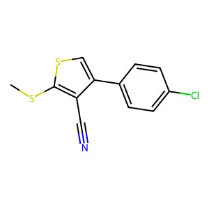 3-Thiophenecarbonitrile, 4-(4-chlorophenyl)-2-(methylthio)- structure