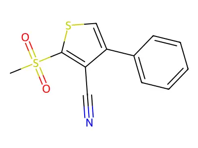 2-(Methylsulfonyl)-4-phenylthiophene-3-carbonitrile structure