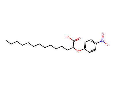 2-(p-Nitrophenoxy)-myristic acid structure