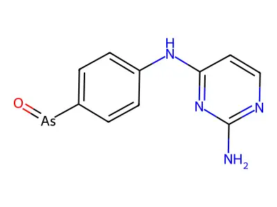 Pyrimidine, 2-amino-4-(p-arsenosoanilino)- structure