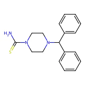4-Benzhydrylpiperazine-1-carbothioamide structure