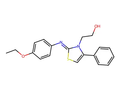 2-[2-(4-Ethoxyphenyl)imino-4-phenyl-1,3-thiazol-3-yl]ethanol structure
