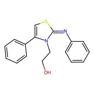 (Z)-2-(4-phenyl-2-(phenylimino)thiazol-3(2H)-yl)ethanol structure