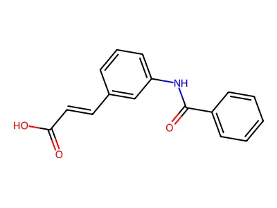 (2E)-3-[3-(benzoylamino)phenyl]acrylic acid structure
