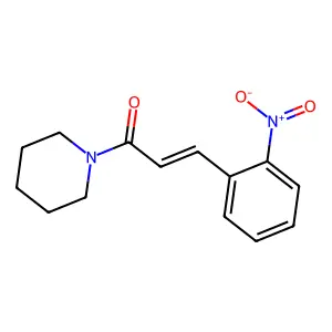 (E)-3-(2-nitrophenyl)-1-piperidin-1-ylprop-2-en-1-one structure