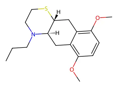 6,9-dimethoxy-4-propyl-2,3,4a,5,10,10a-hexahydro-4H-naphtho(2,3-b)(1,4)thiazine structure