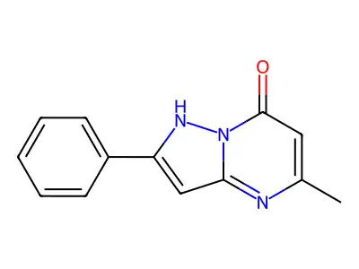 5-methyl-2-phenyl-4H,7H-pyrazolo(1,5-a)pyrimidin-7-one structure