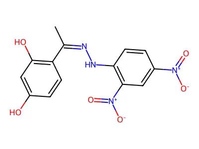1-(2,4-Dihydroxyphenyl)ethan-1-one (2,4-dinitrophenyl)hydrazone structure