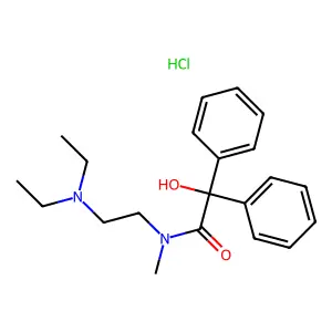 Benzilamide, N-(2-(diethylamino)ethyl)-N-methyl-, monohydrochloride structure