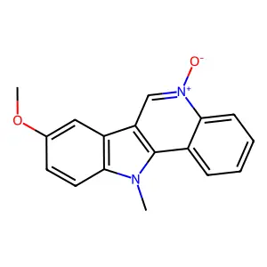 11H-Indolo[3,2-c]quinoline, 8-methoxy-11-methyl-, 5-oxide structure