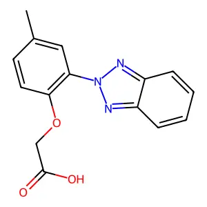 [2-(2H-1,2,3-benzotriazol-2-yl)-4-methylphenoxy]acetic acid structure