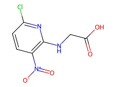 2-[(6-Chloro-3-nitro-2-pyridinyl)amino]acetic acid structure